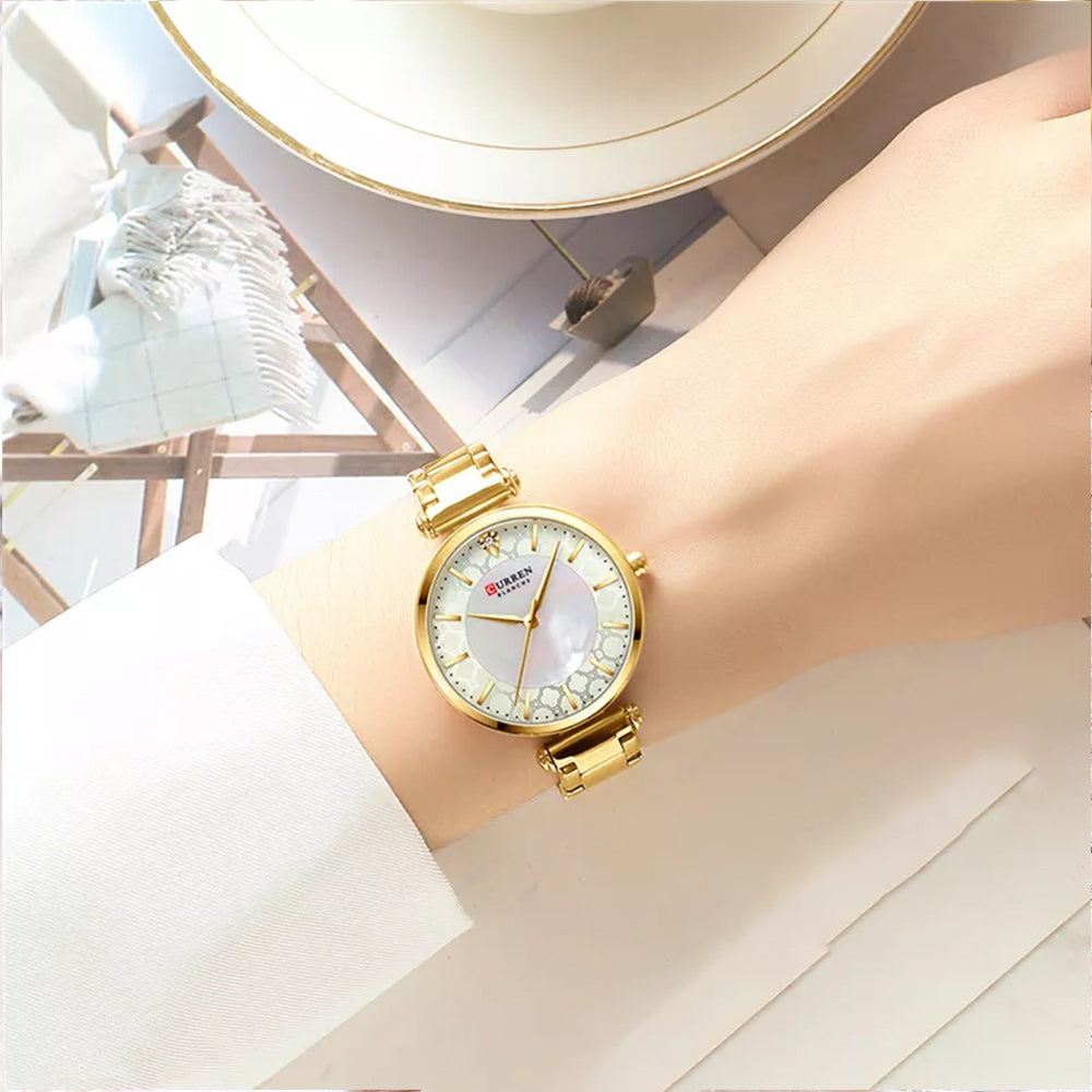 Reloj Curren para dama dorado, azul o plateado