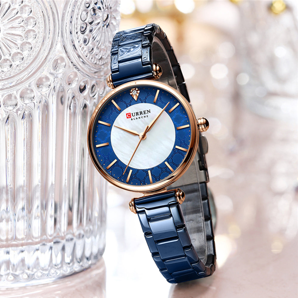 Reloj Curren para dama negro azul o dorado