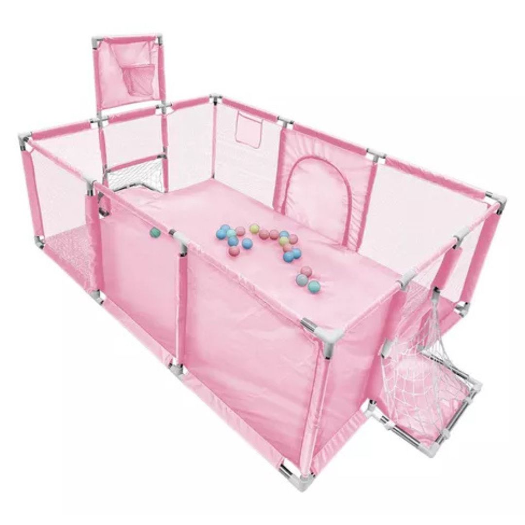 Corral para bebé parque didáctico ROSADO