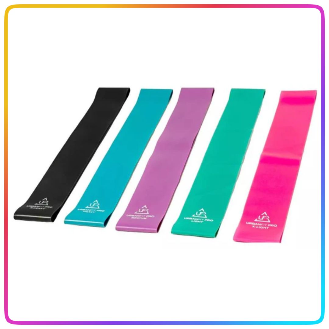 Bandas Elasticas Kit Latex Yoga Premium x 5