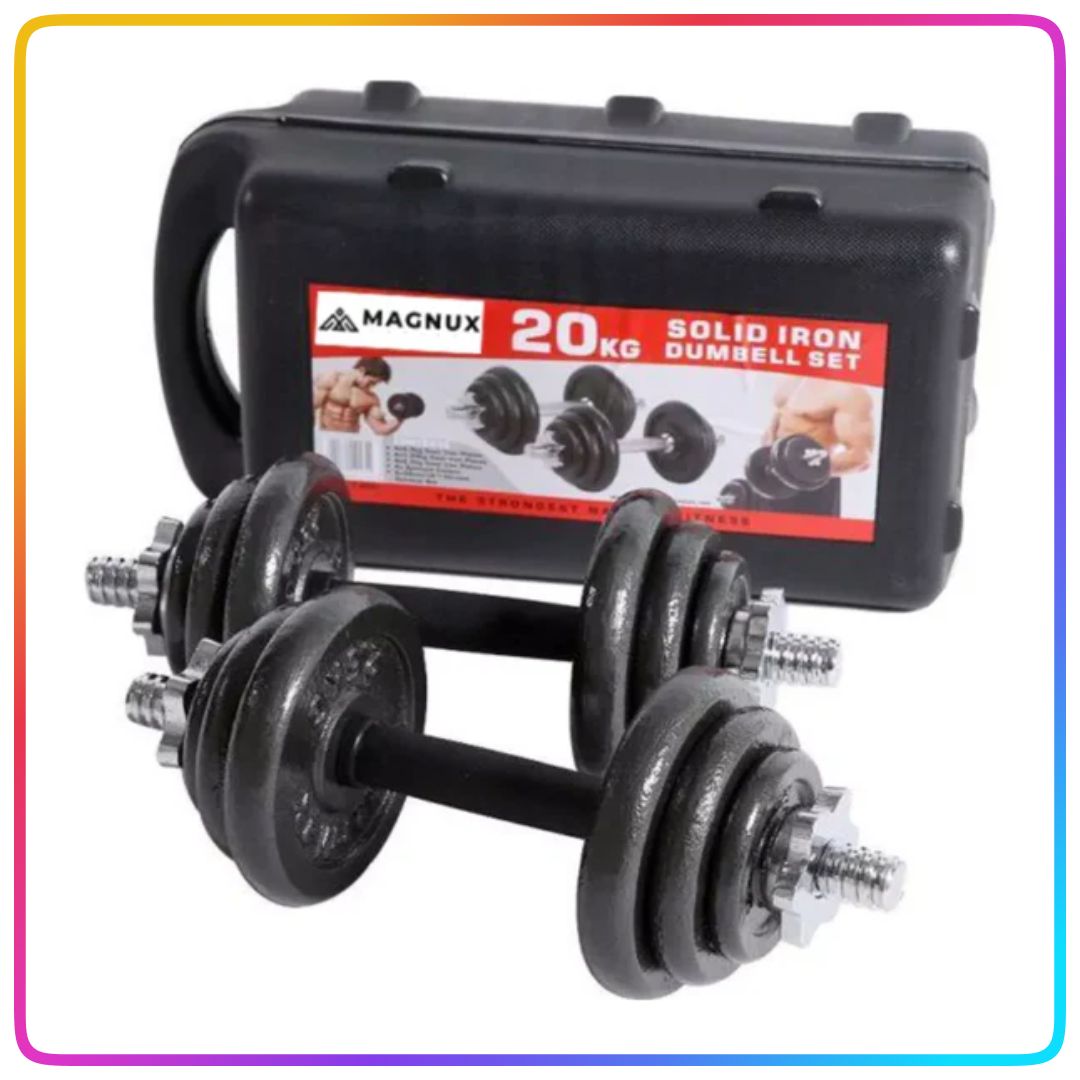 Kit Mancuernas 21 kg 44 lb con estuche