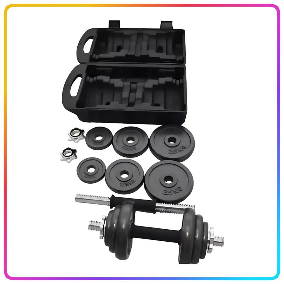 Kit Mancuernas 21 kg 44 lb con estuche