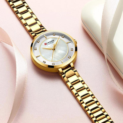 Reloj Curren 9051 Para Mujer Dama Dorado o Plateado
