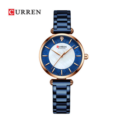 Reloj Curren para dama dorado, azul o plateado