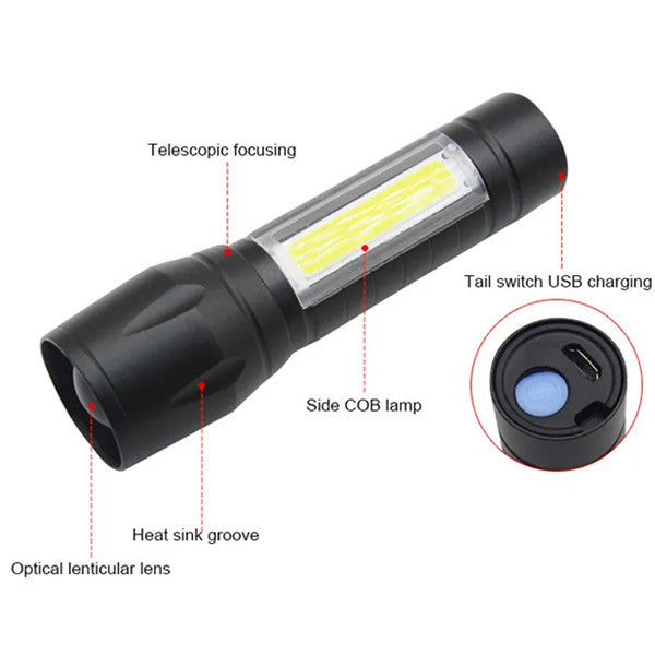 Linterna Recargable Pequena Usb