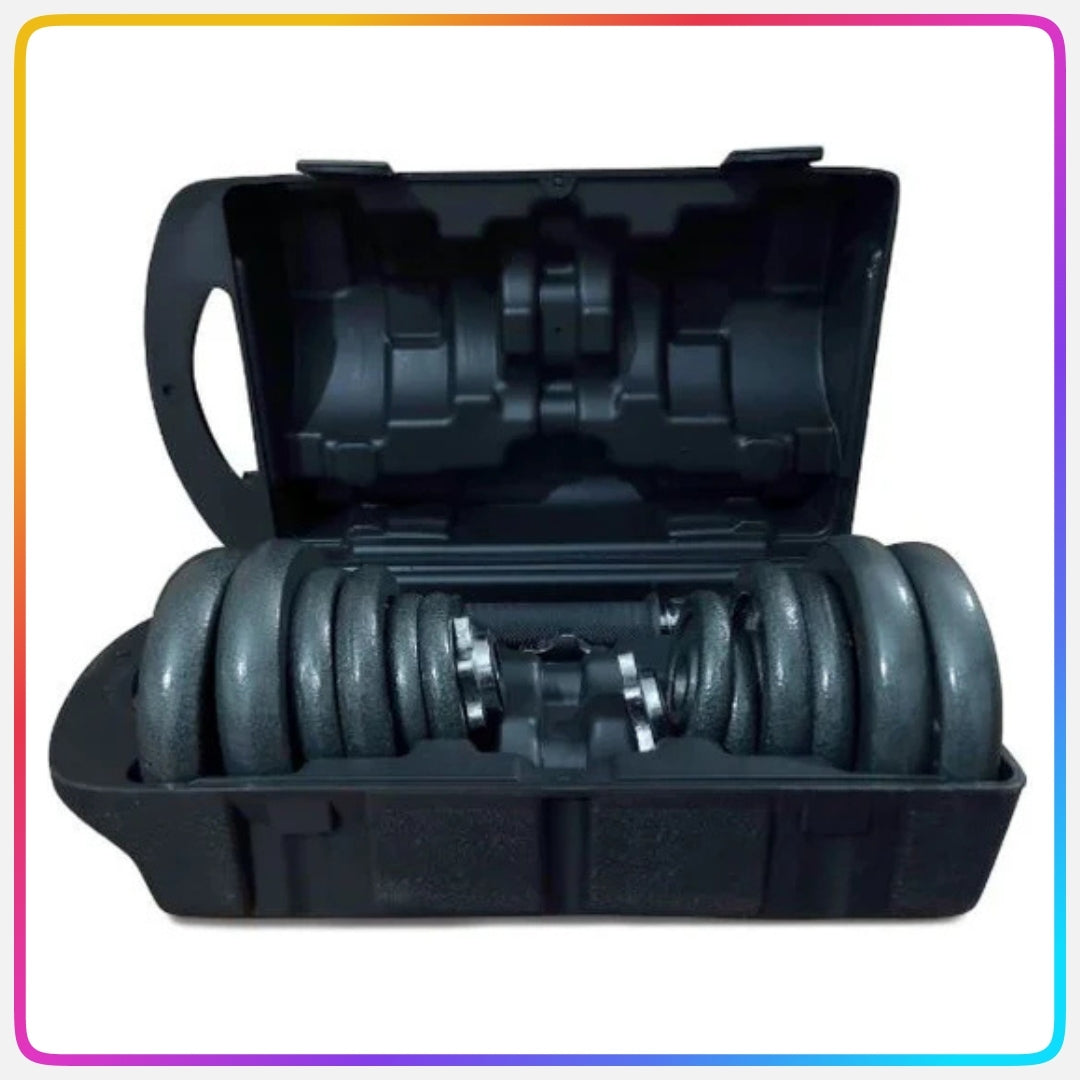 Kit Mancuernas Pesas 21Kg Profesional