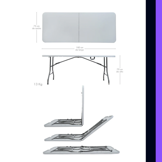 Mesa plegable de 180 cm