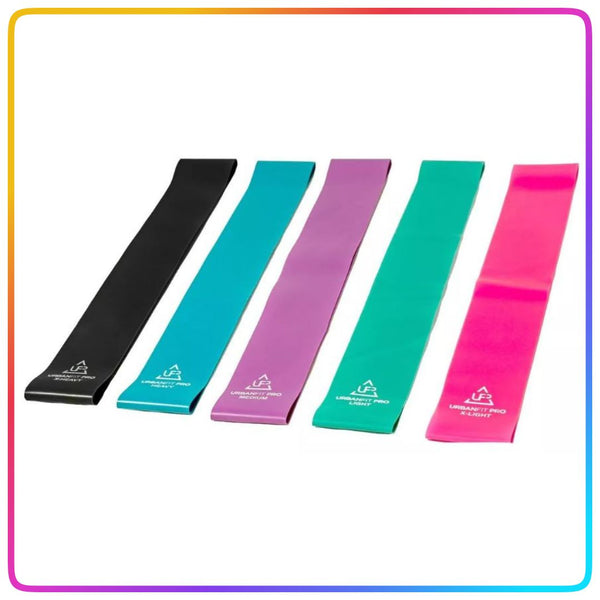 Bandas Elasticas Kit Latex Yoga Premium x 5