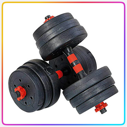 Kit de pesas de 20 Kg + barra expandible