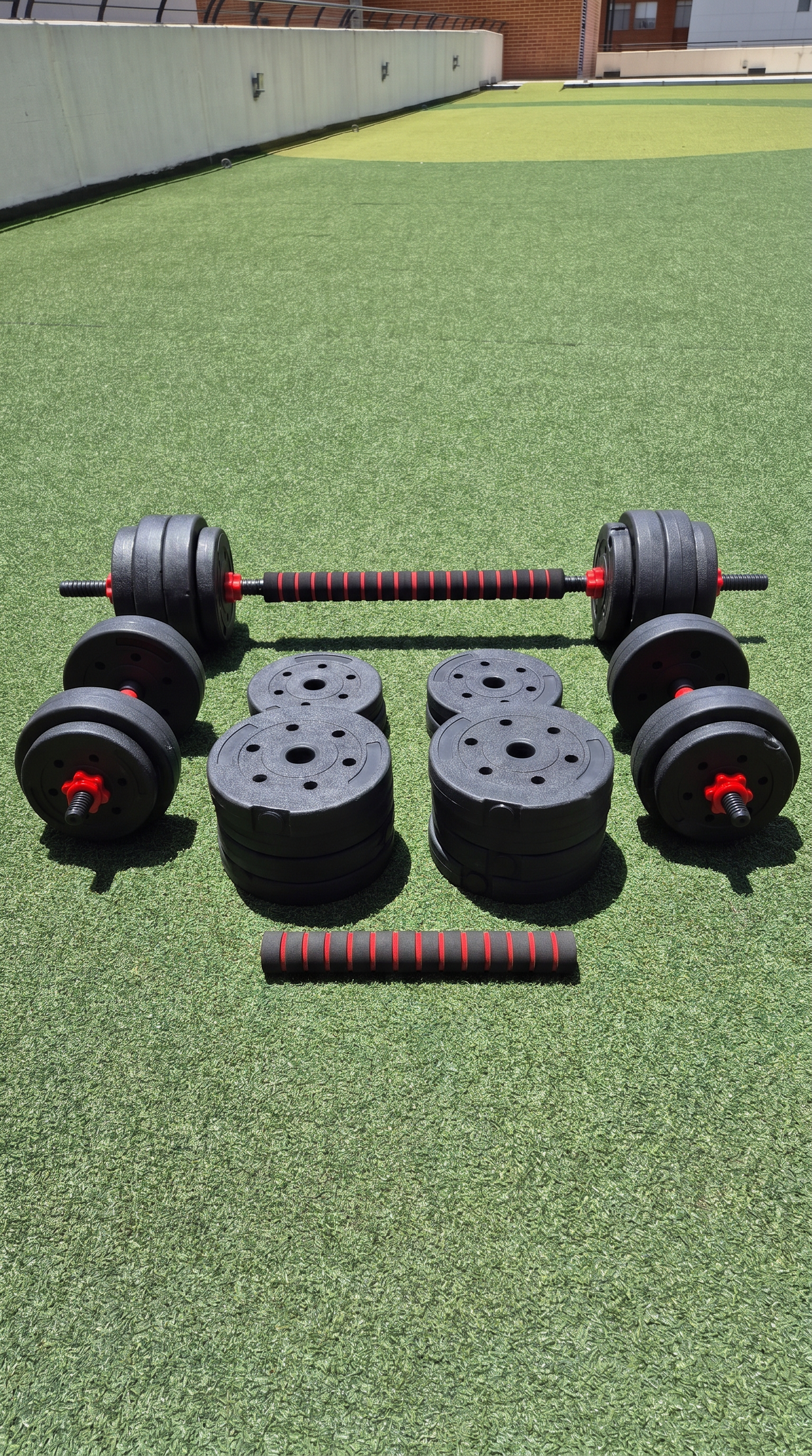 Kit de pesas de 40 Kg+ barra expandible