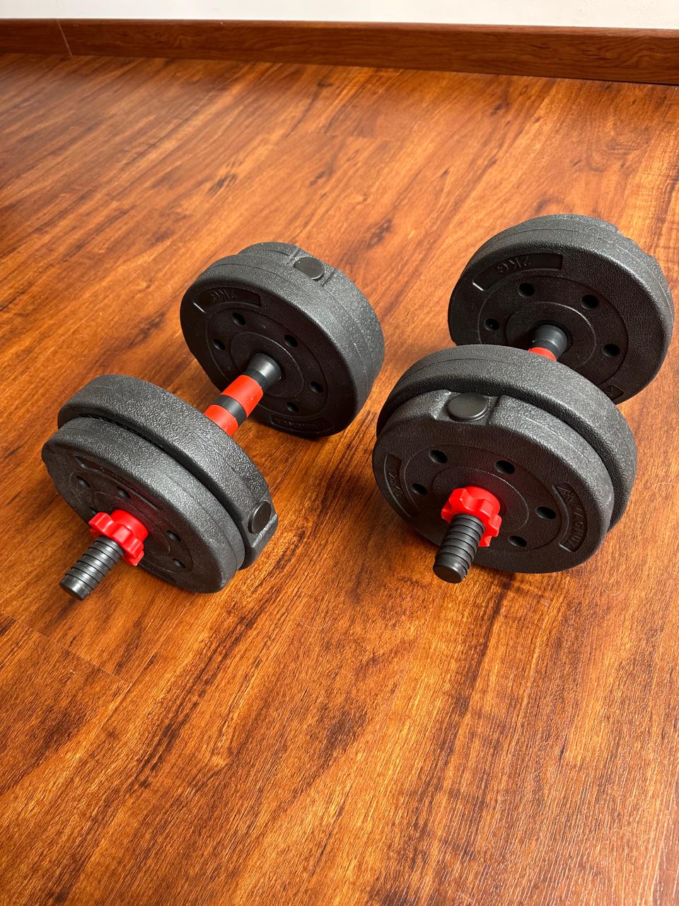Kit de pesas de 20 Kg + barra expandible