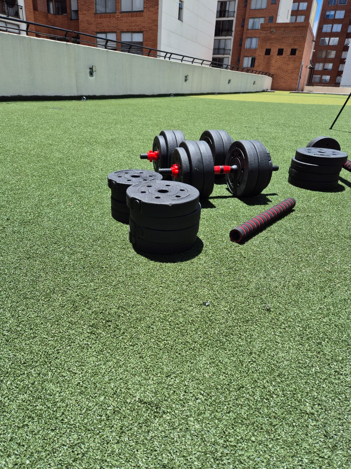 Kit de pesas de 40 LB + barra expandible