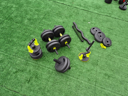 Kit Pesas Mancuernas 40 kg RUSAS verde