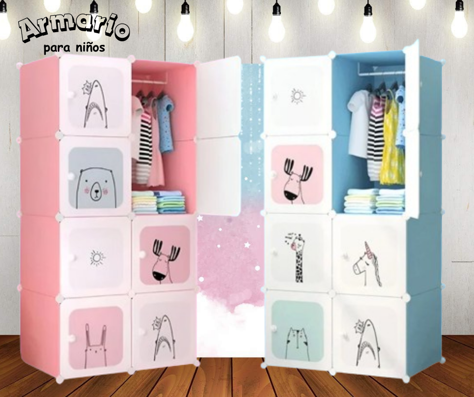 Closet Armario Organizador Infantil de Ropa y Juguetes